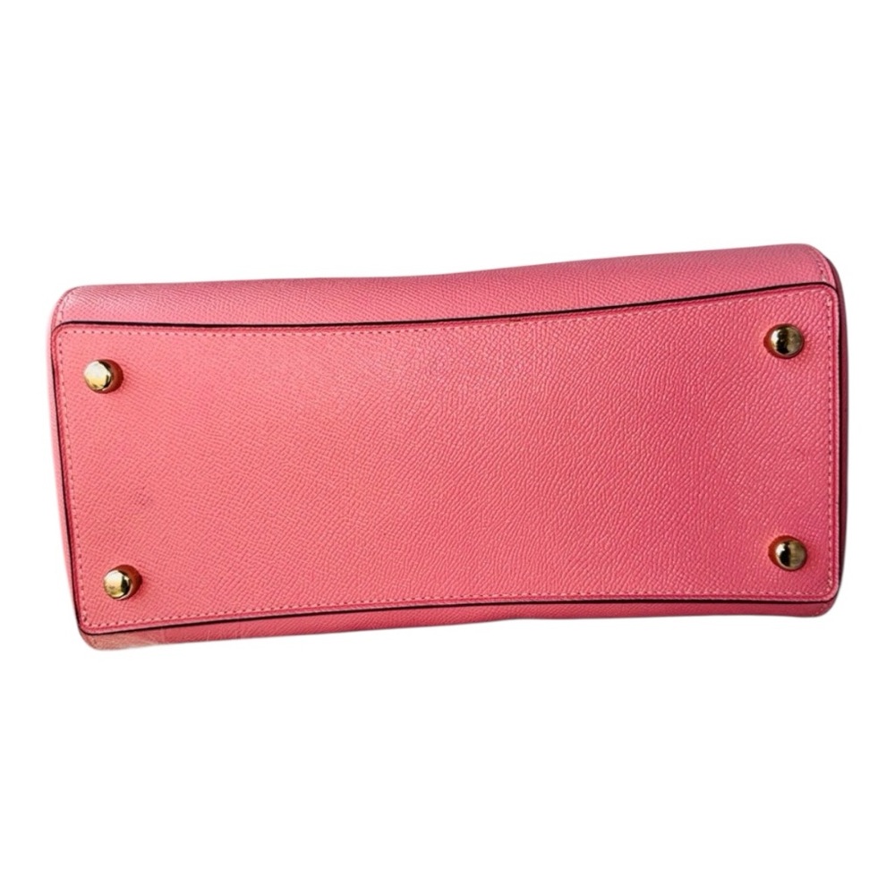 Coach Rowan Satchel Crossgrain Leather Pink Crossbody Bag Style 79946 - Picture 3 of 7